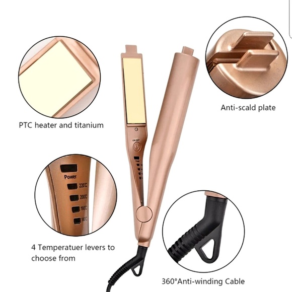 2-in-1 Curling Iron Hair Straightener - Picture 4 of 6